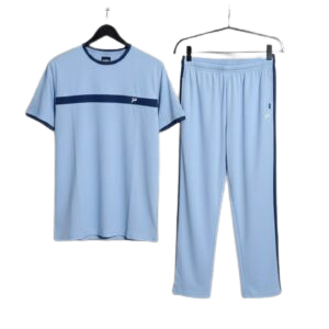 Home premium dry fit performance tracksuit – sky blue